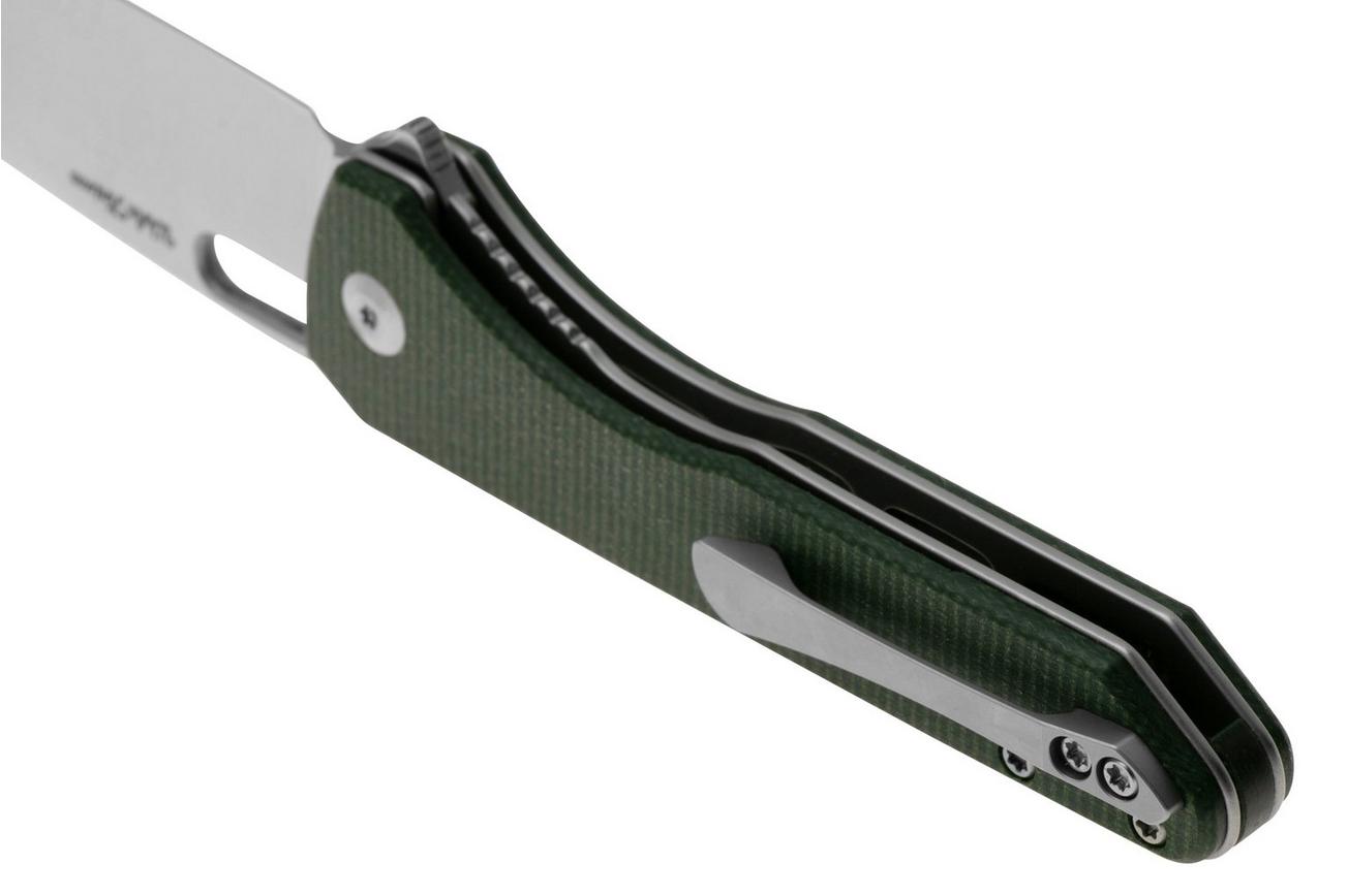 Civivi Nugz C23060-2 14C28N, Green Canvas Micarta zakmes, Matthew Wehrwein design