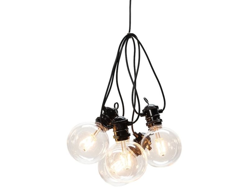 Konstsmide Lichterkette Solar 2337, 10 LEDs, Transparent Solarbetriebene LED-Lichterkette
