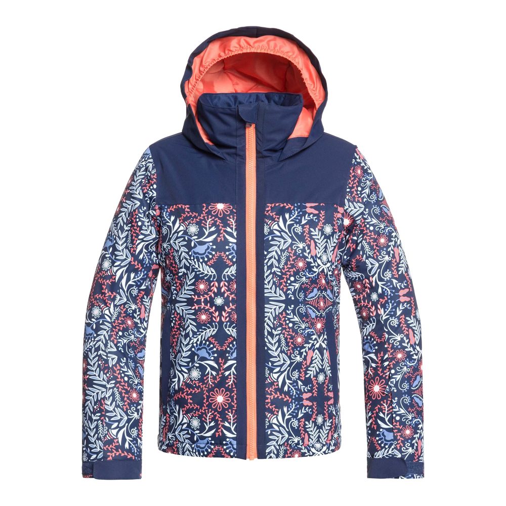 Roxy Delski Skijacke Mädchen medieval blue amparo flowers