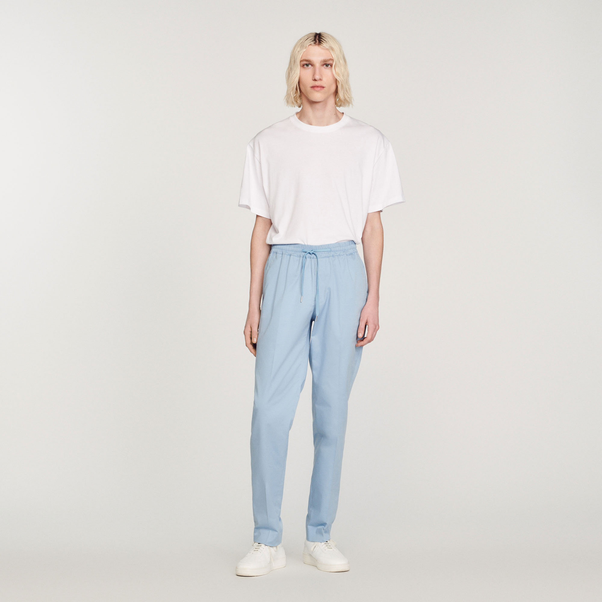 Pantalon droit elastique
