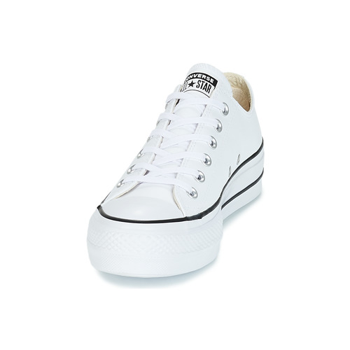 Converse - CHUCK TAYLOR ALL STAR LIFT CLEAN LEATHER OX - Blanc