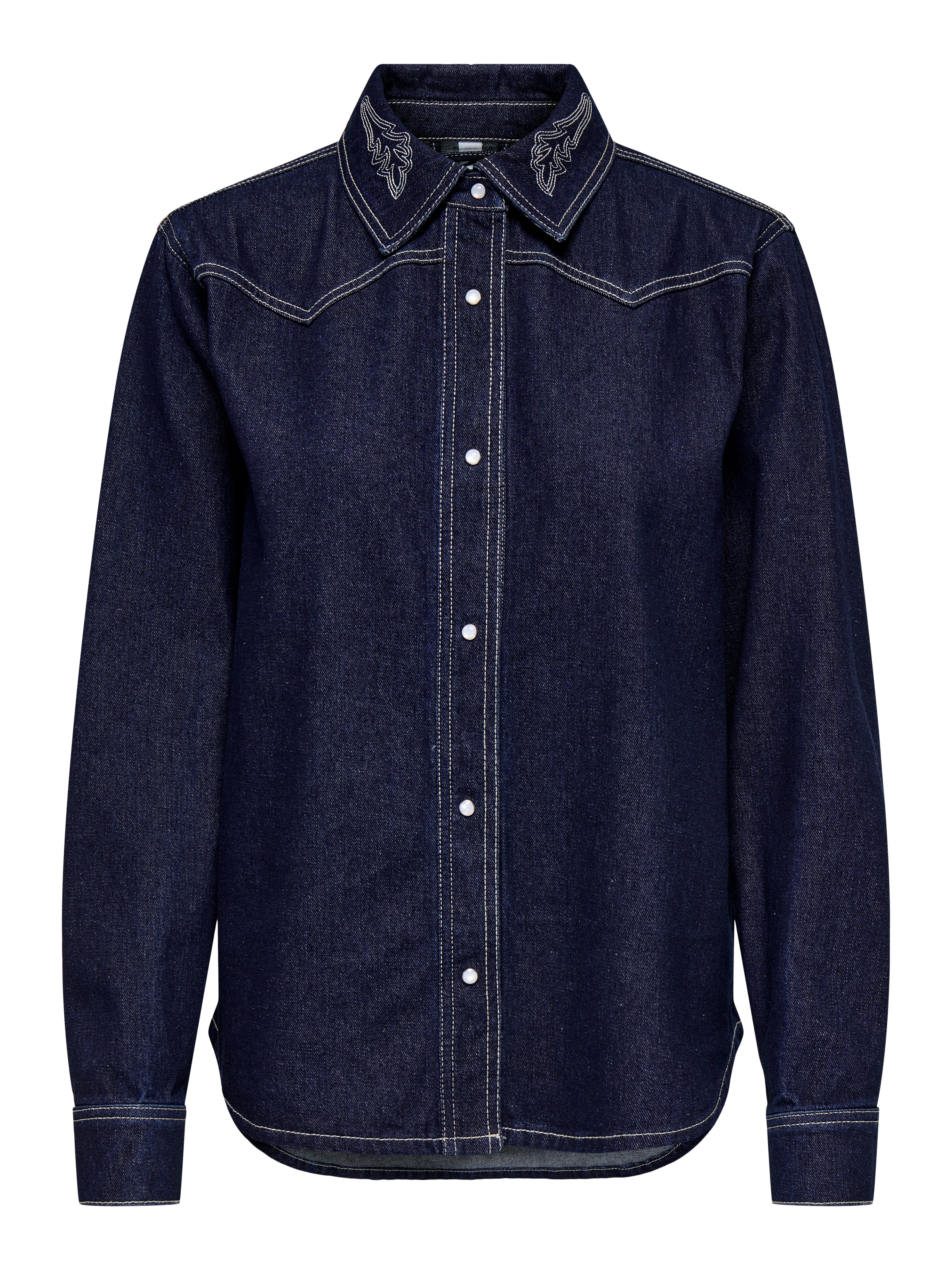 JDYBELLA Jeanshemd Dark Blue Denim