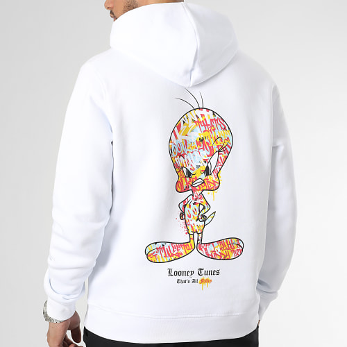 Sweat Capuche Tweety Graff Blanc