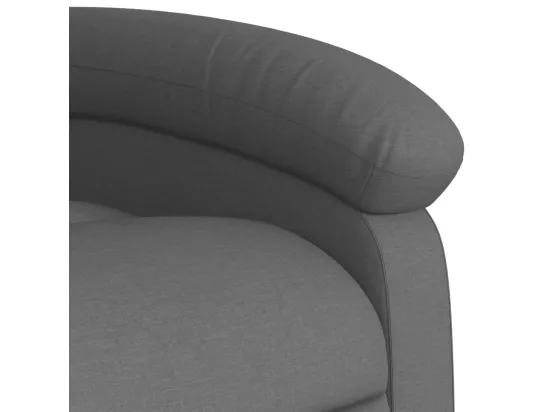 Fauteuil massant inclinable Gris foncé Tissu
