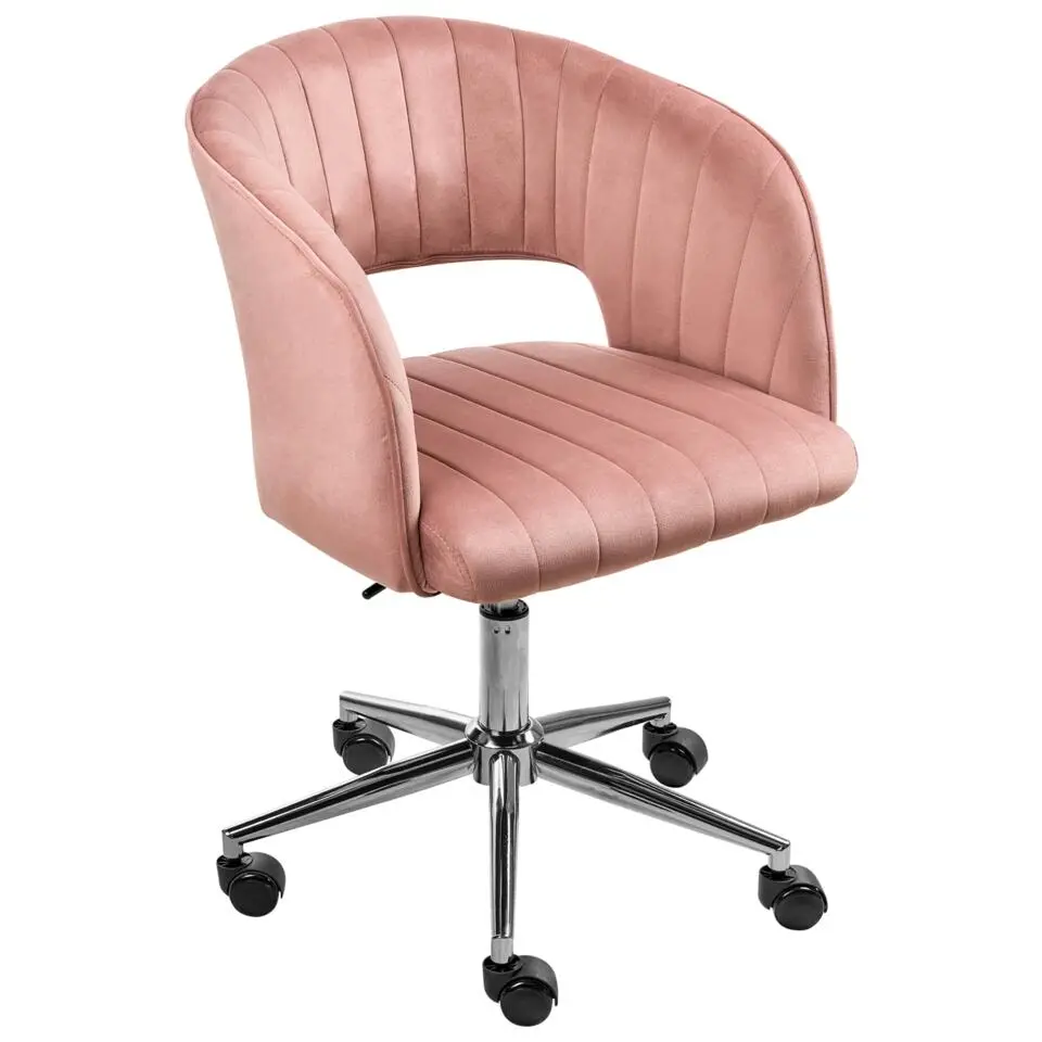 KATONAH - Bureaustoel - Roze - Fluweel