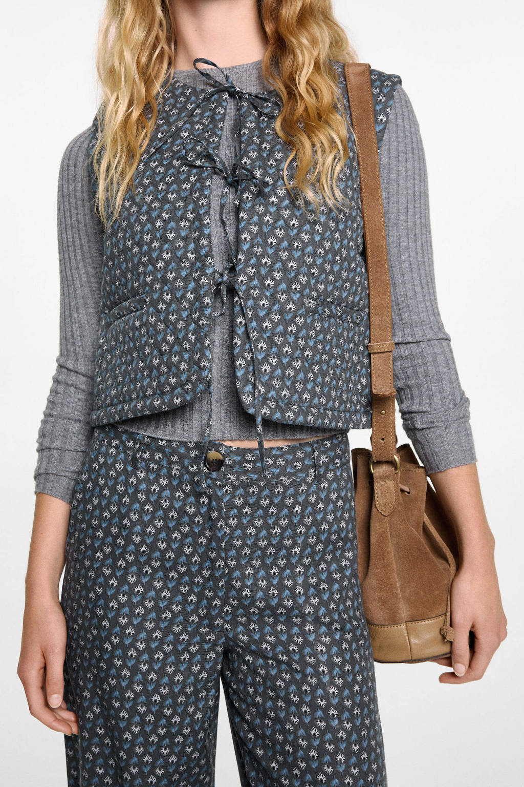 MANGO TEEN gilet antraciet