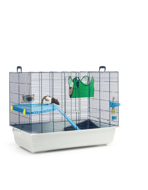 Savic Knaagdierkooi Freddy 2 - Dierenverblijf - 80x50x63 cm Blauw Grijs