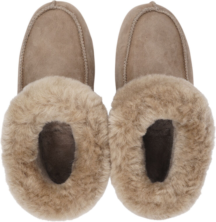 Lovelies API - DOUBLE FACED SHEARLING HIGH SLIPPERS Woodsmoke
