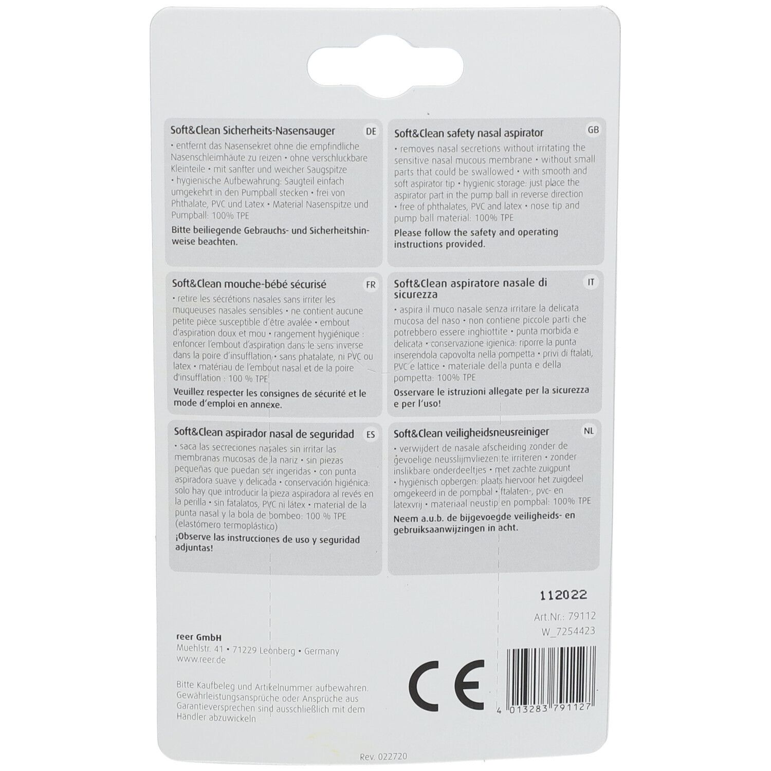 reer® Soft&Clean Sicherheits-Nasensauger