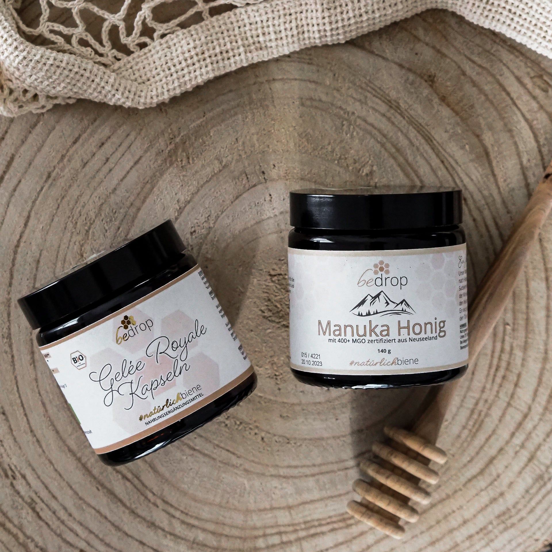 bedrop Energiebooster Set | Manuka Honig MGO 400 + Bio Gelee Royal Kapseln