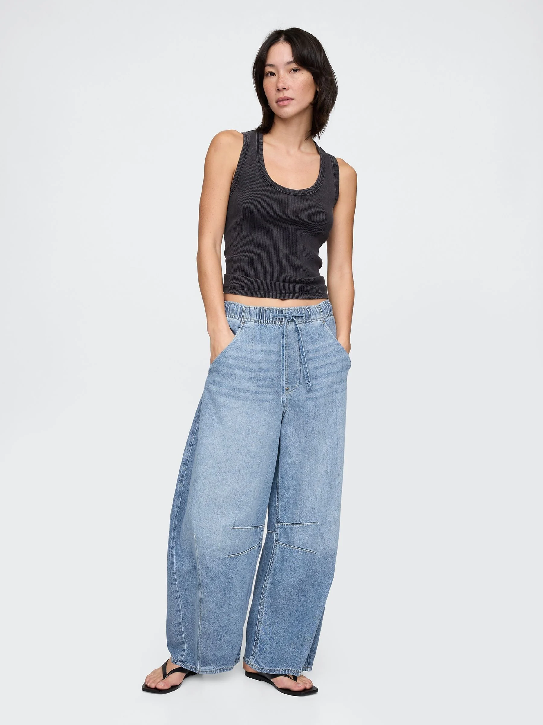 Gap UltraSoft jeans met halfhoge taille en hoefijzervormige pijpen