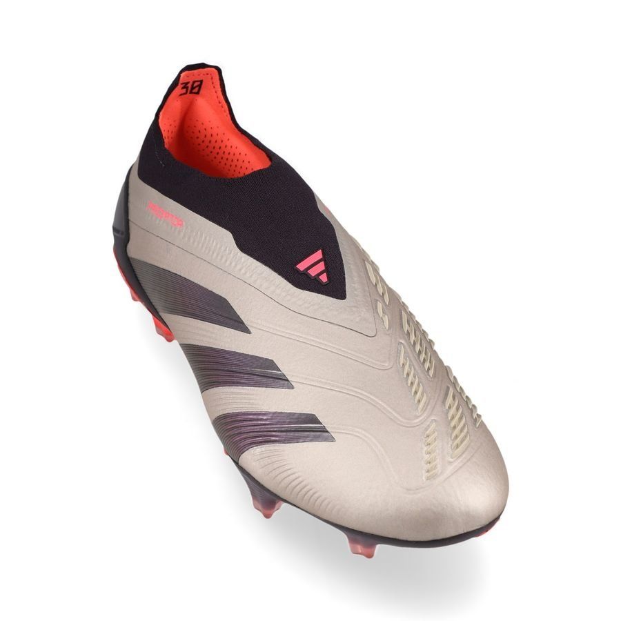 adidas Predator Elite Laceless FG Vivid Horizon - Argenté/Aurora Black/Turbo