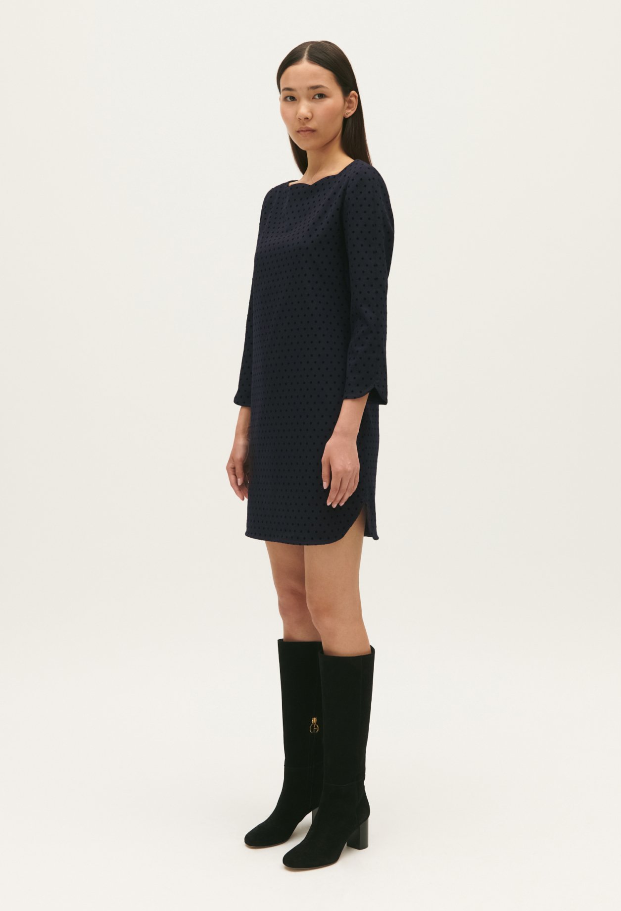 Robe details col coquille