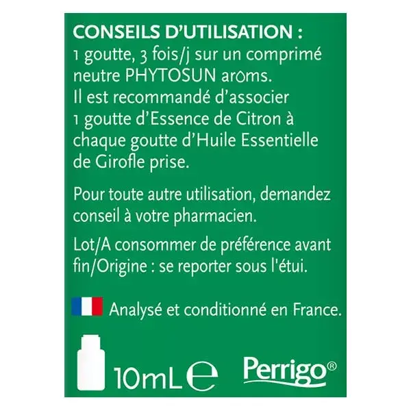Phytosun Arôms Huile Essentielle Bio Clous de Girofle 10ml