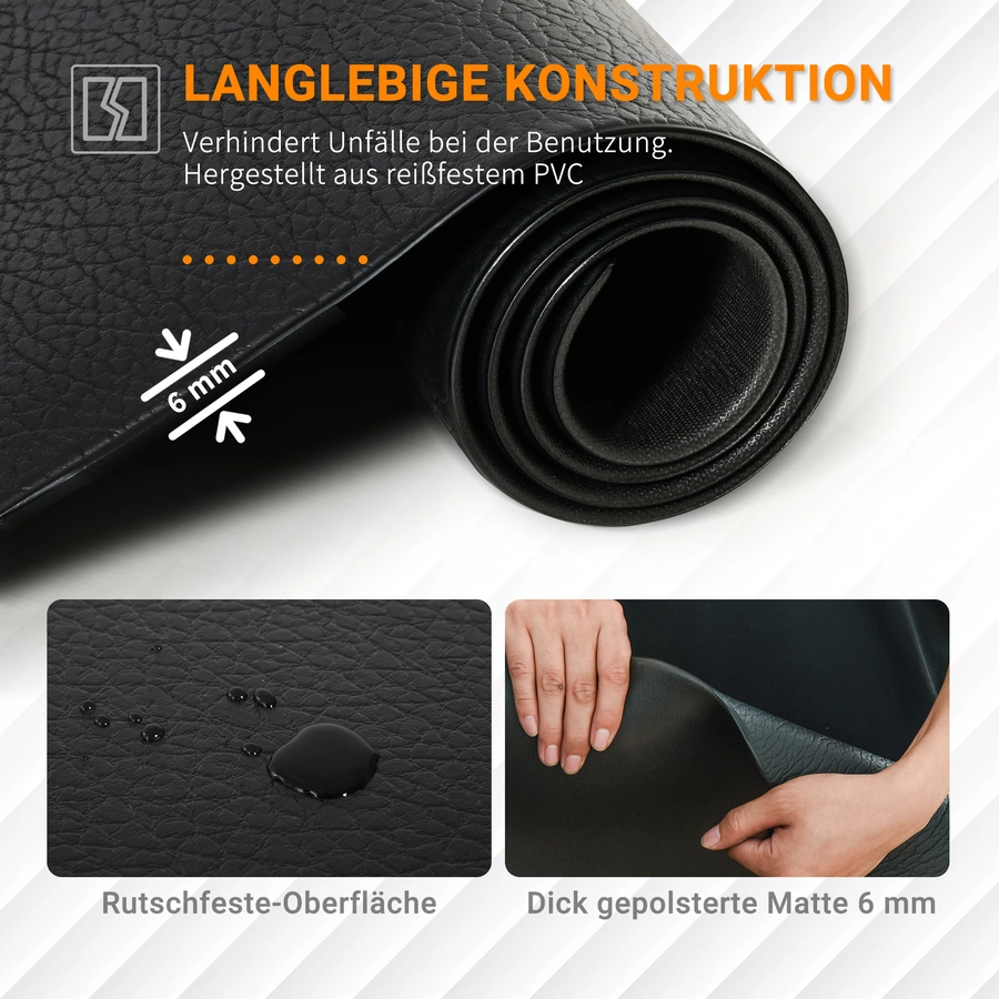 HOMCOM Fitnessmatte für Sportgeräte schwarz