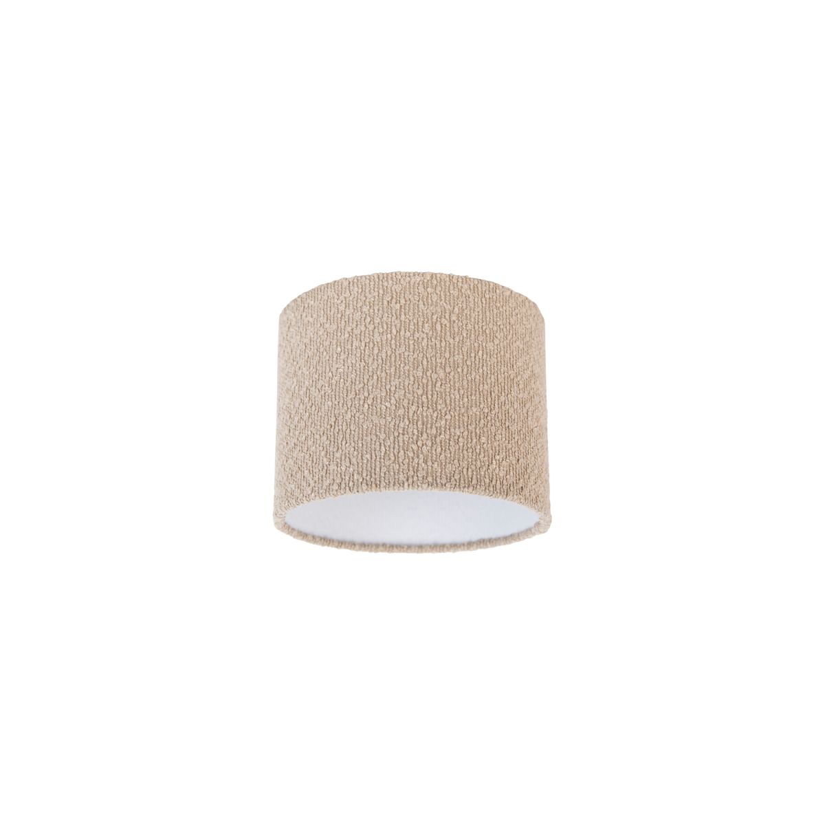 Stoffen lampenkap beige met teddy stof 18/18/14