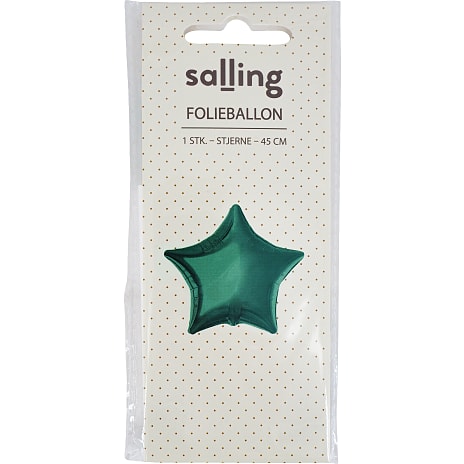 Salling folieballon stjerne Ø: 45 cm - grøn