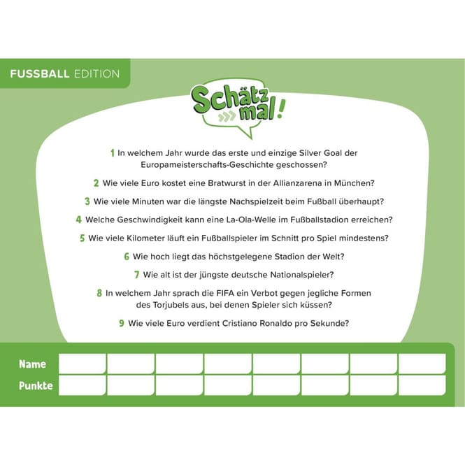 Schätz mal - Fussball Edition - Das Quiz mit Lach- und Staungarantie