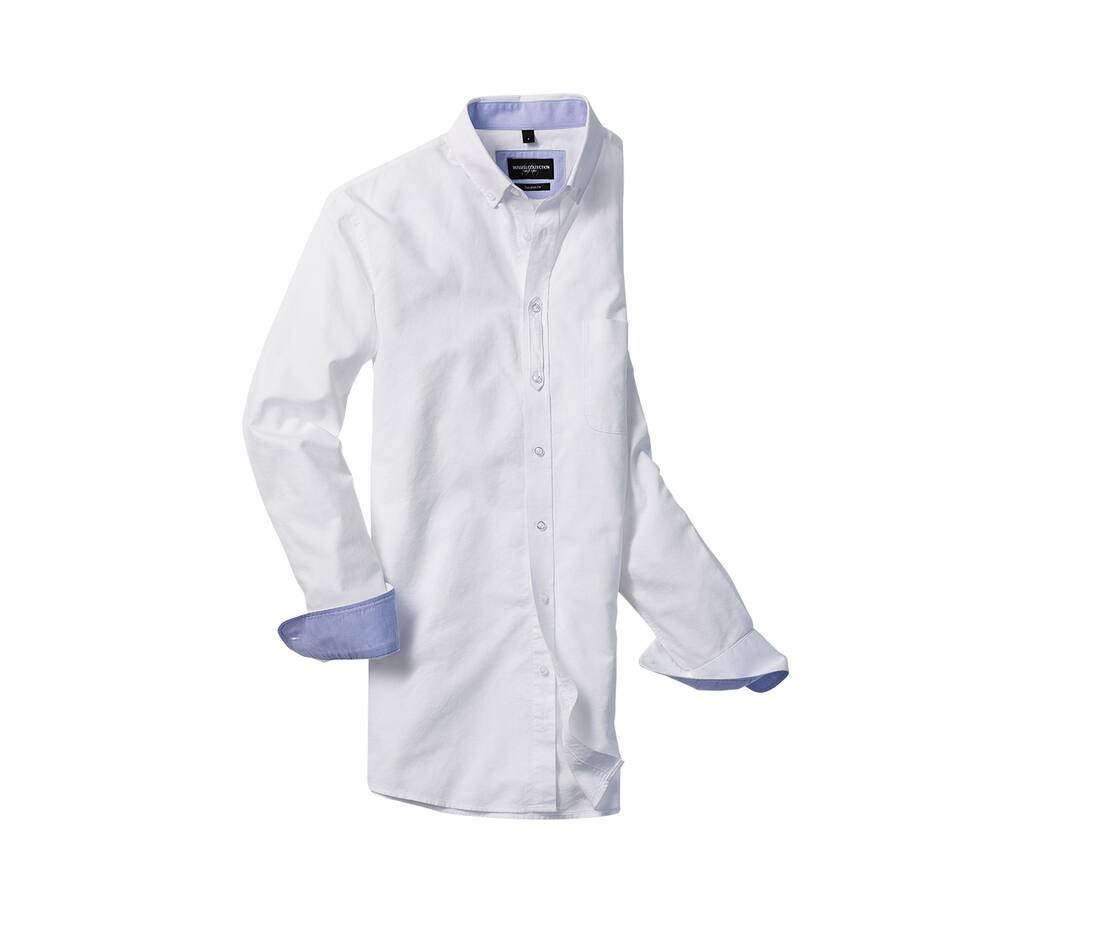 RUSSELL COLLECTION RU920M - MEN'S LONG SLEEVE TAILORED WASHED OXFORD SHIRT