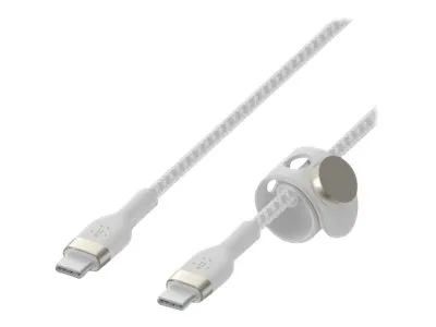 Belkin BoostCharge - USB-kabel - 24 pin USB-C (han) til 24 pin USB-C (han) - 3 m - hvid