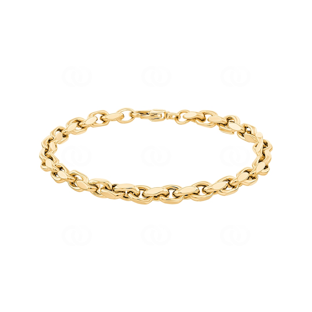 5.4mm Ankerarmband 750/18 K Gelbgold halbmassiv