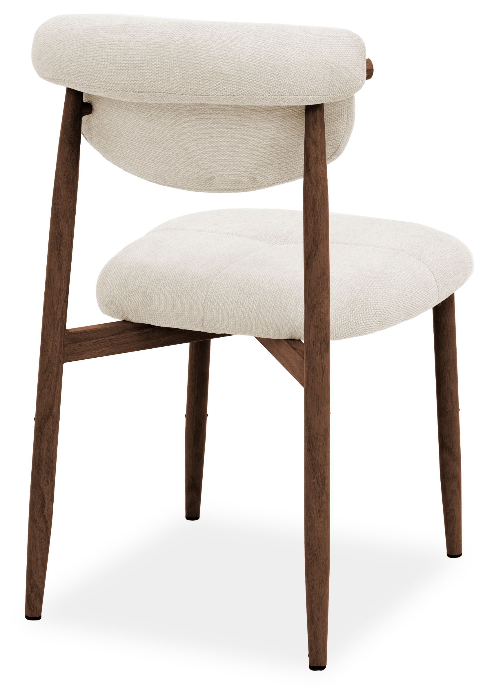 Eetkamerstoel Beige Walnut Kaita B47 x D59.5 x H80 cm