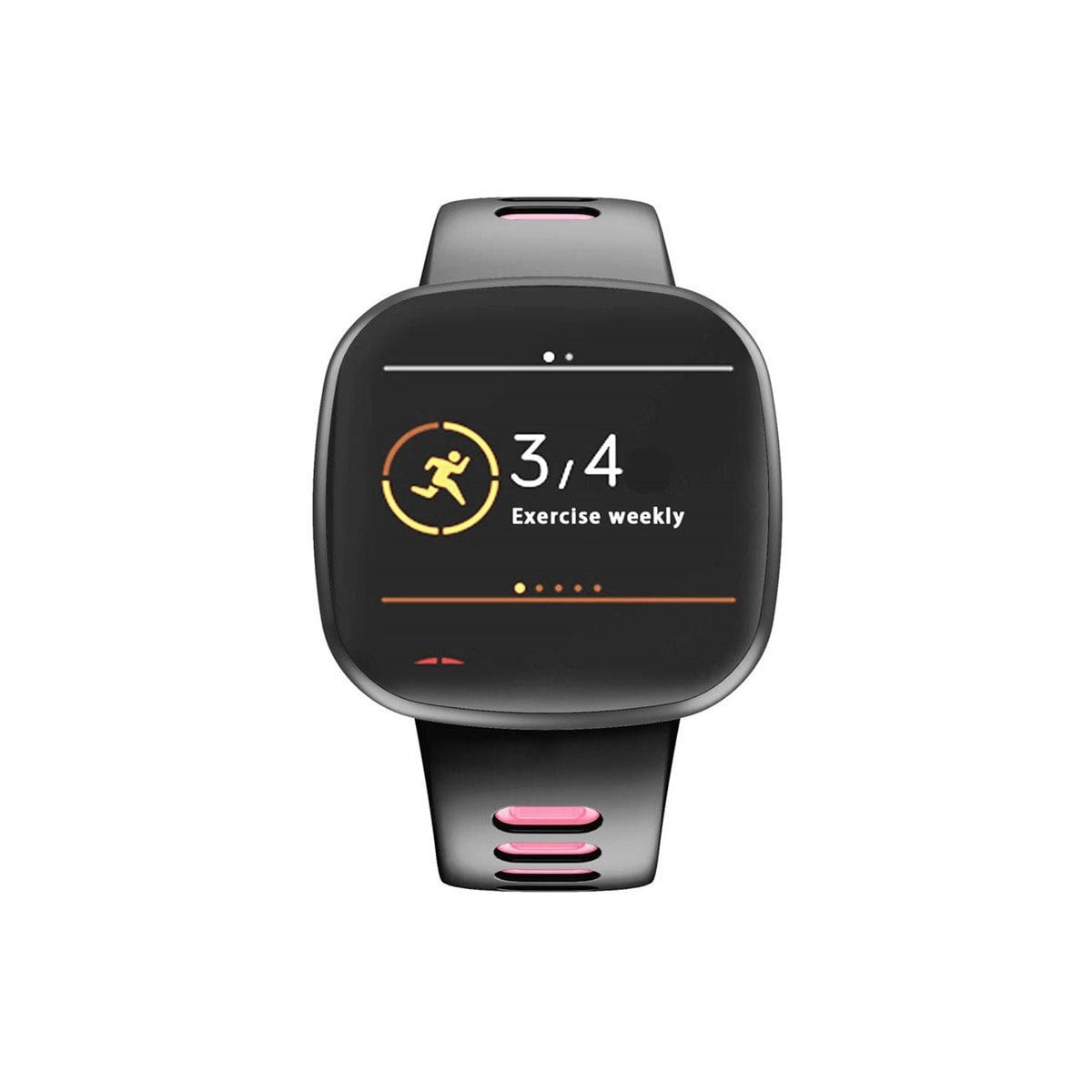 Twin Sport armbånd Fitbit Versa 3 - Svart/rosa
