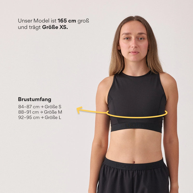 Sport-BH mit Logo Schwarz