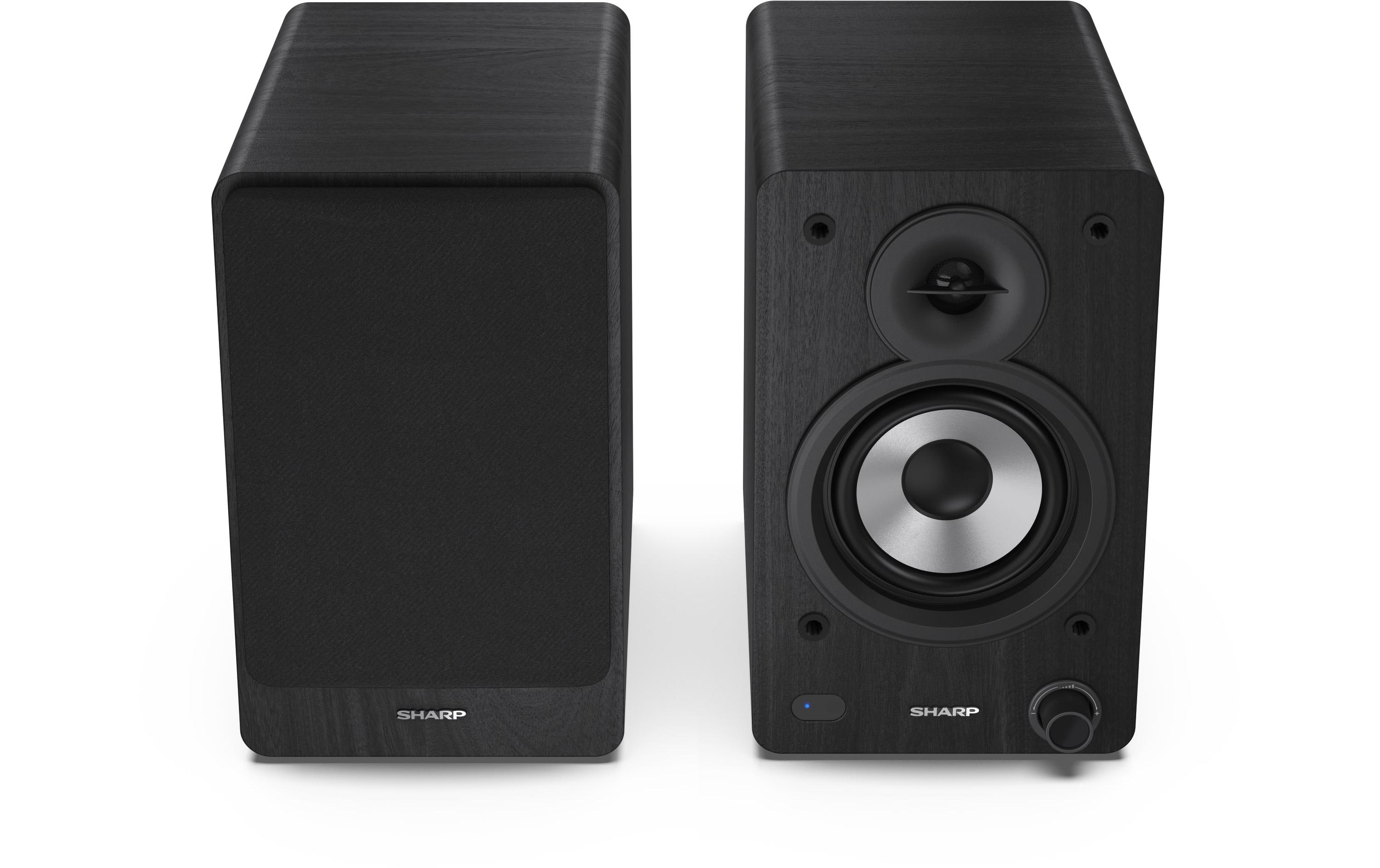 Regallautsprecher Paar CP-SS30 – SchwarzAktive 2-Wege-Regalboxen mit zahlreichen Anschlussmöglichkeiten, einschliesslich Bluetooth und USB-Wiedergabe