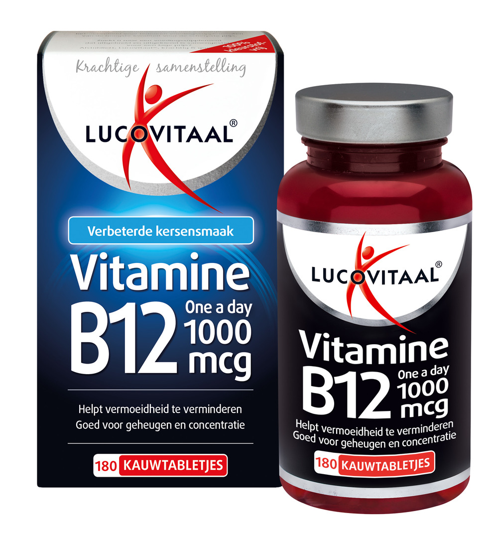 Lucovitaal Vitamine B12 1000mcg (180 kauwtabletten)