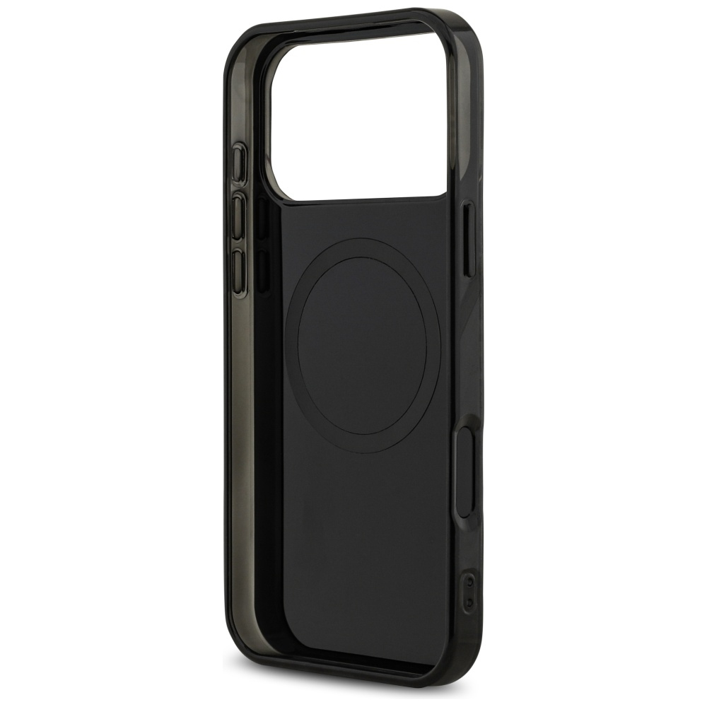 iPhone 17 Pro MagSafe Leder Hardcase Hülle Double Layer (AMHMP17L24HRDKR) - Schwarz