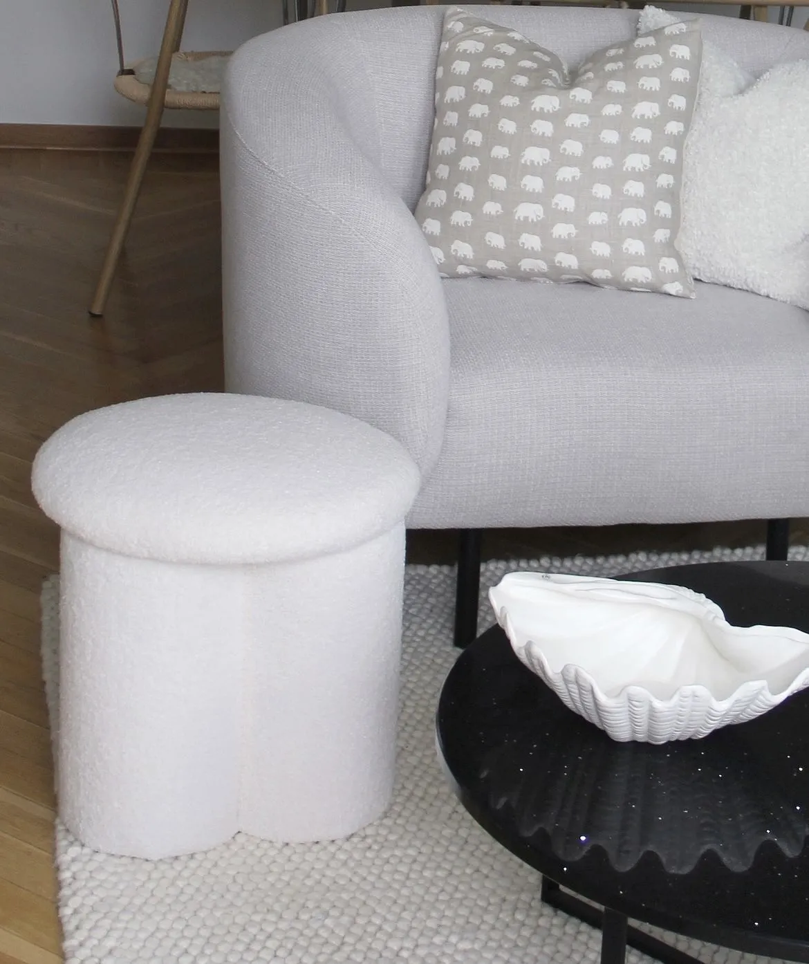 Fauteuil LOEN Stof Zwart/wit