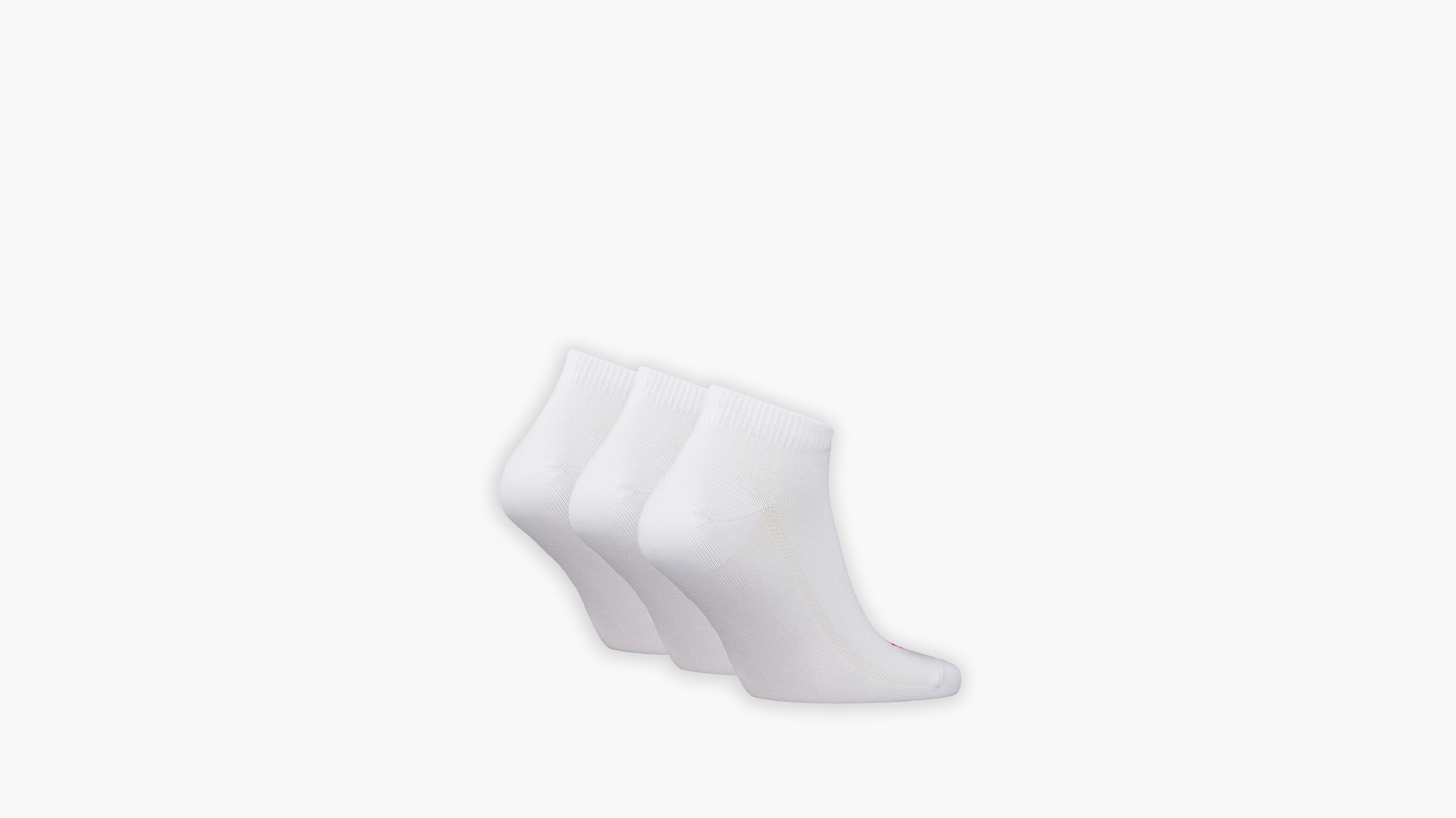 Levi's® Chaussettes basses en coton recyclé logo Batwing - Lot de 3 - White - Blanc
