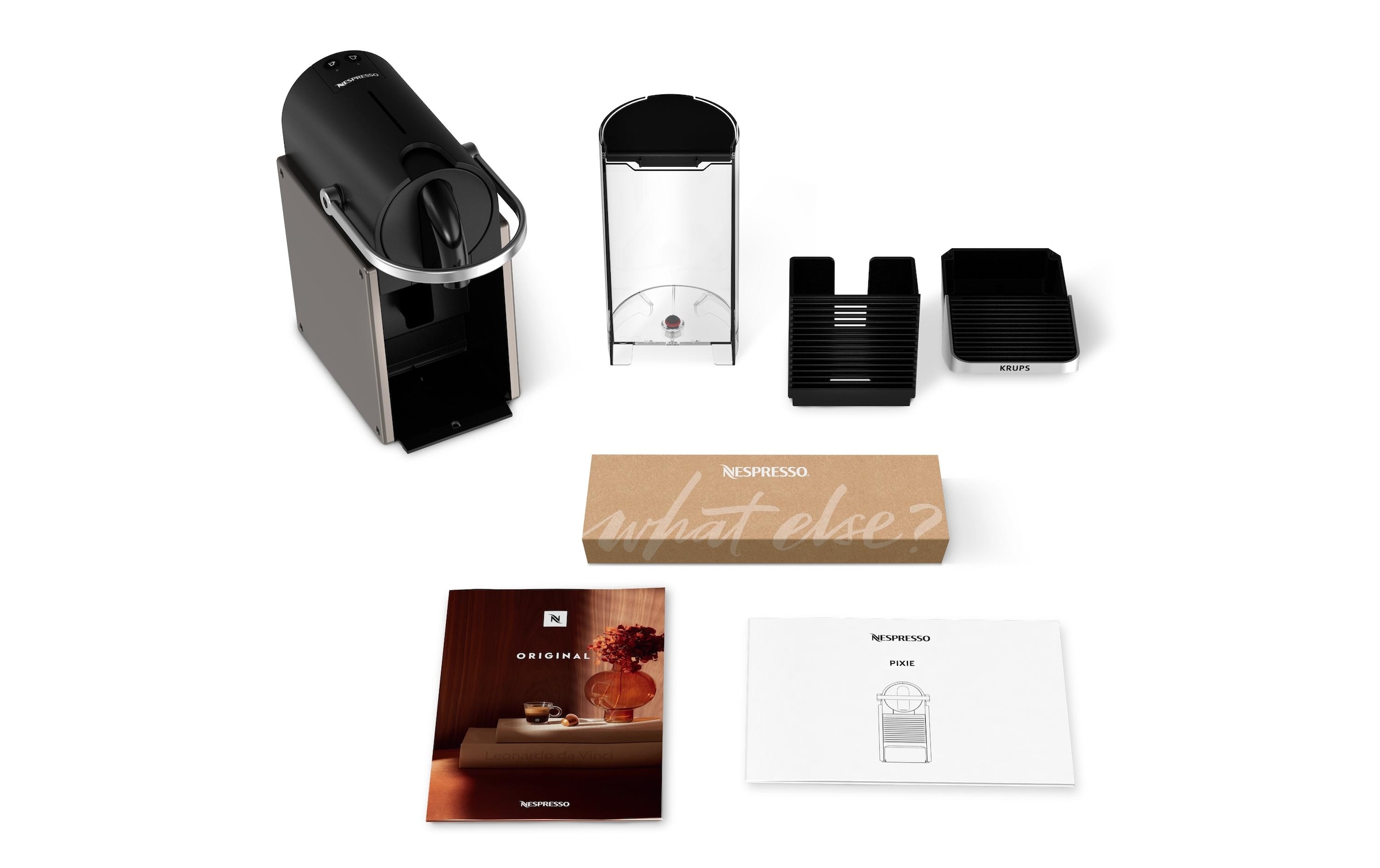 Krups Kapselmaschine »Nespresso Pixie XN306TCH Titan«