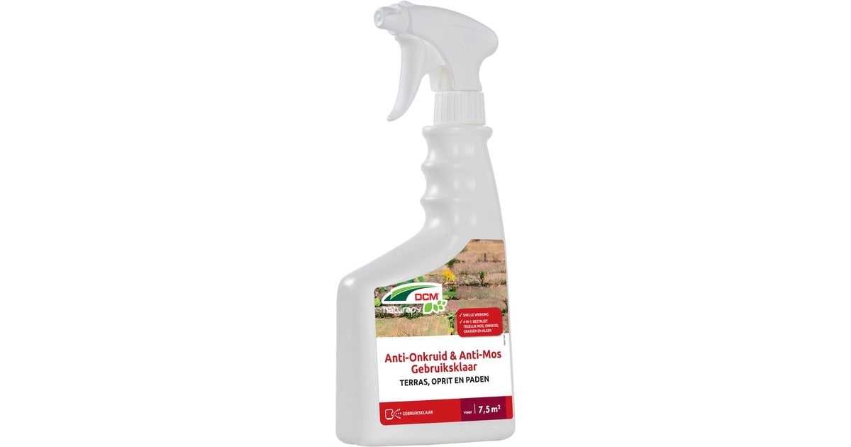 DCMAnti-Onkruid & Anti-Mos - Totaal - Gebruiksklaar 0.75 L onkruidverdelger  (Tot 7,5 m²)