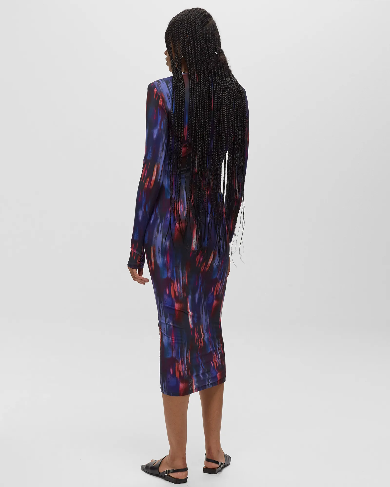 ROTATE Birger Christensen Printed Midi Dress