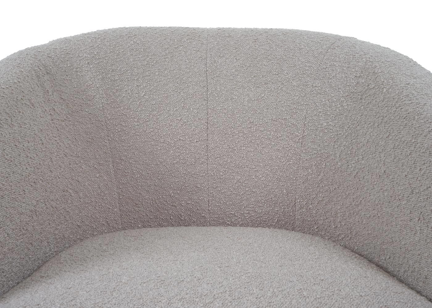 Lounge-Sessel MCW-J76, Cocktailsessel Sessel drehbar, Bouclé Stoff Metall ~ creme-beige