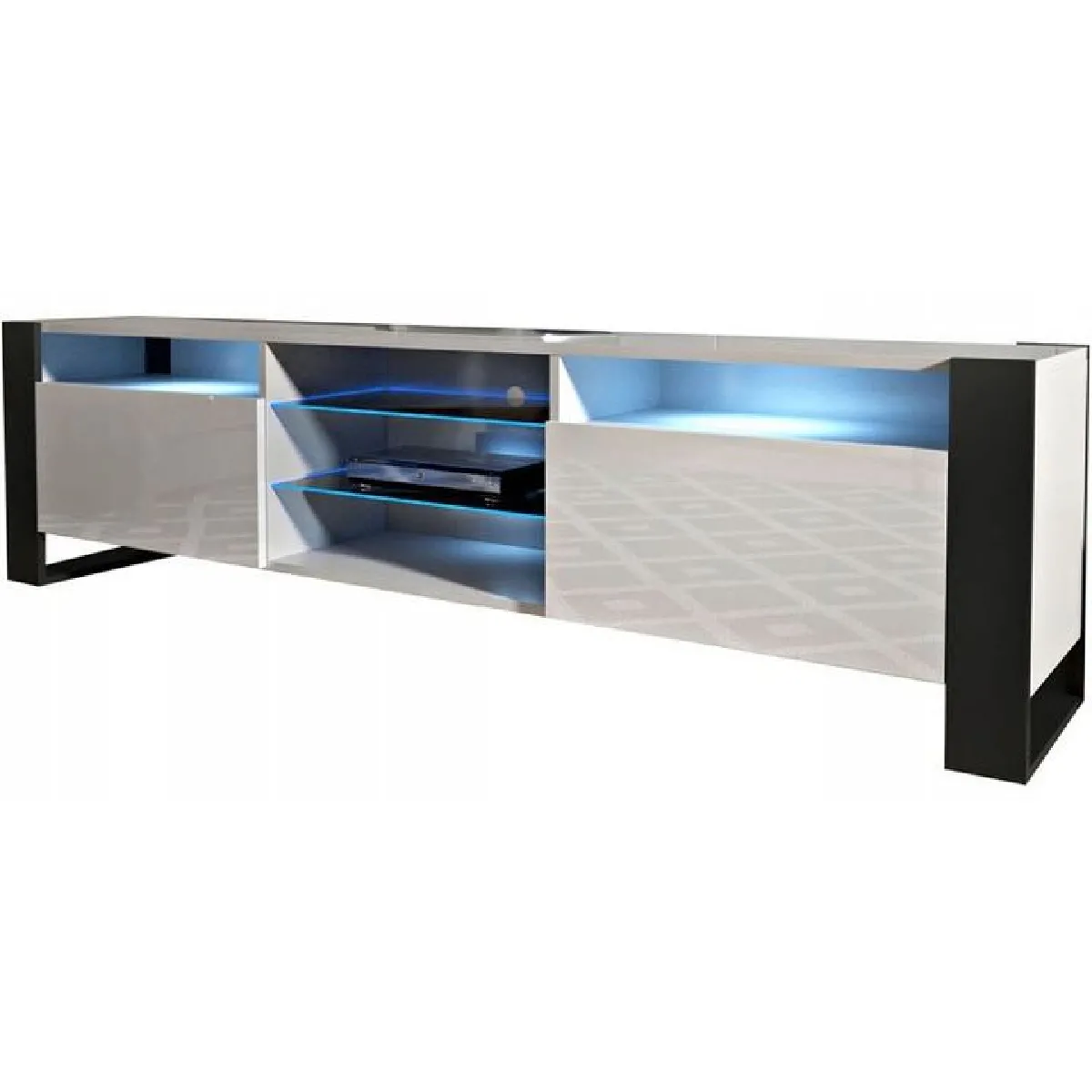 DUSINE Meuble TV 200 CM LOVY - Blanc