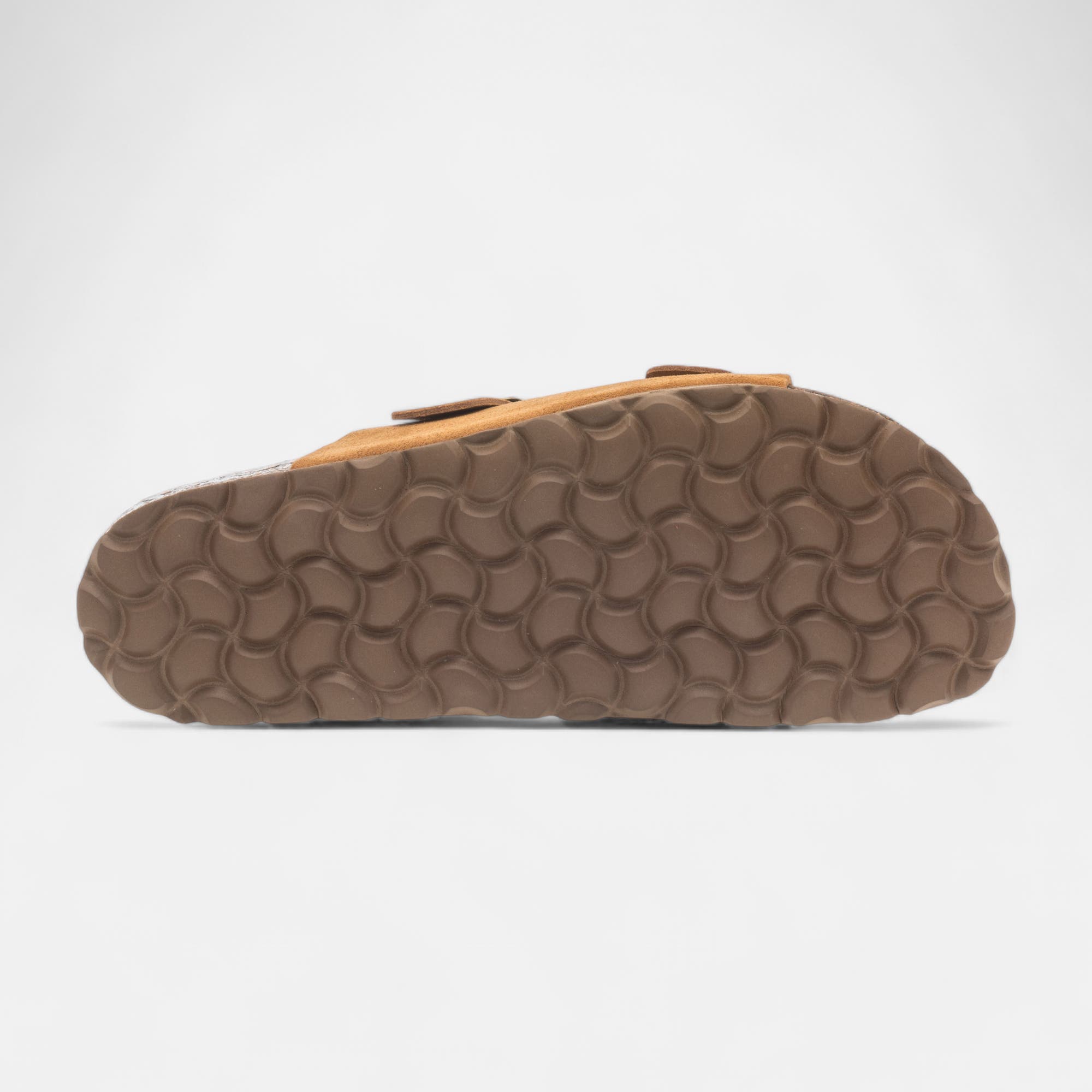 Mules semelle liège Femme en cuir cognac