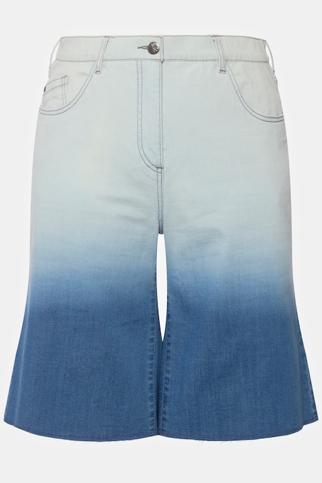 Jeansshorts Mary, Farbverlauf, weites Bein, 5-Pocket-Form
