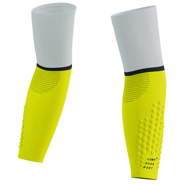 Manchon de compression COMPRESSPORT ARMFORCE ULTRALIGHT WHITE/SAFE YELLOW