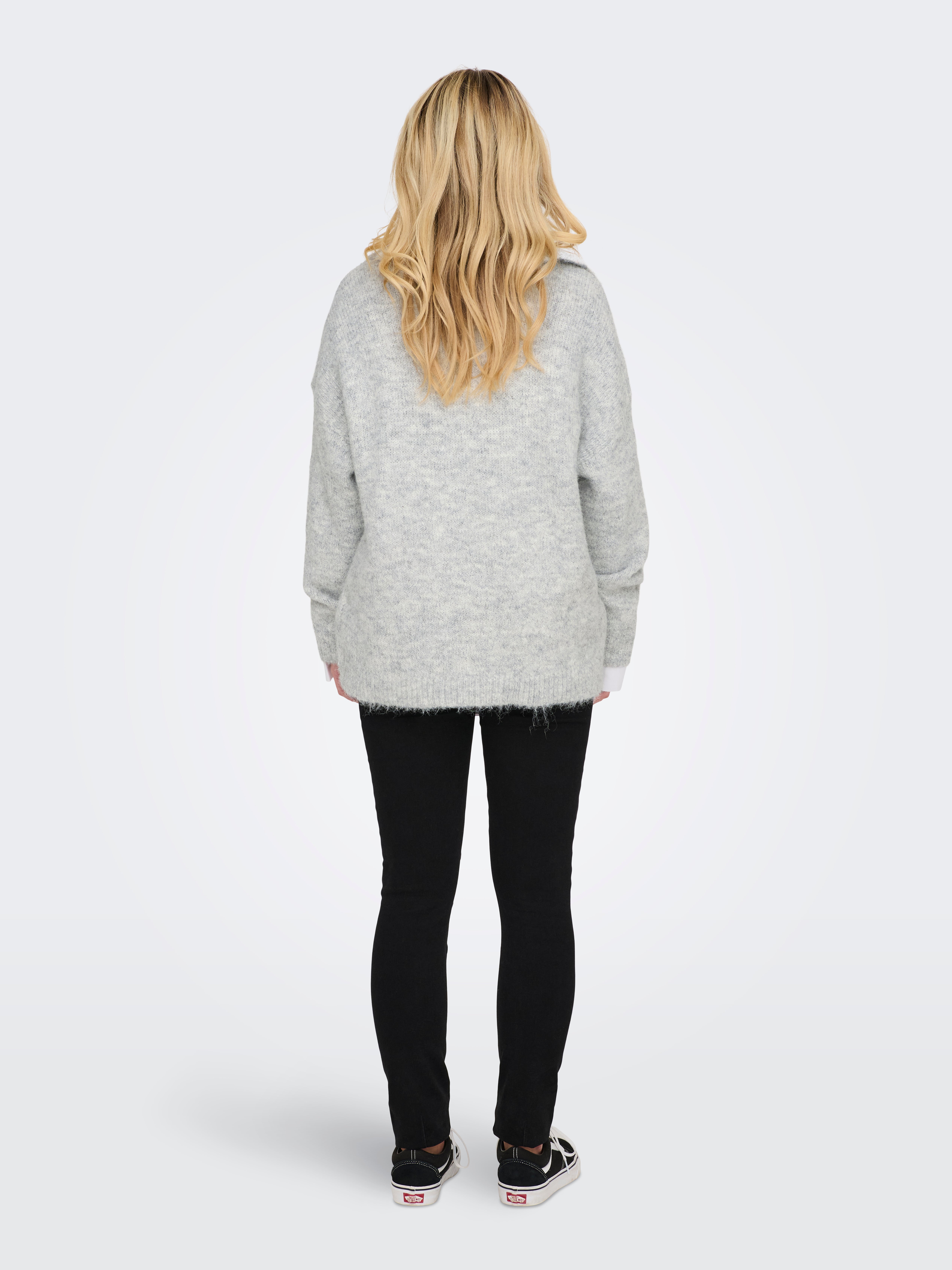 ONLMAGGIE Strickpullover Light Grey Melange