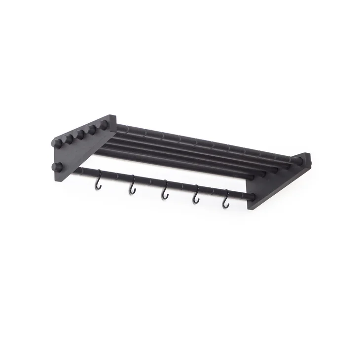 We Do Wood - Roon & Rahn Moodrack Wandgarderobe, 78 cm, Eiche / schwarz