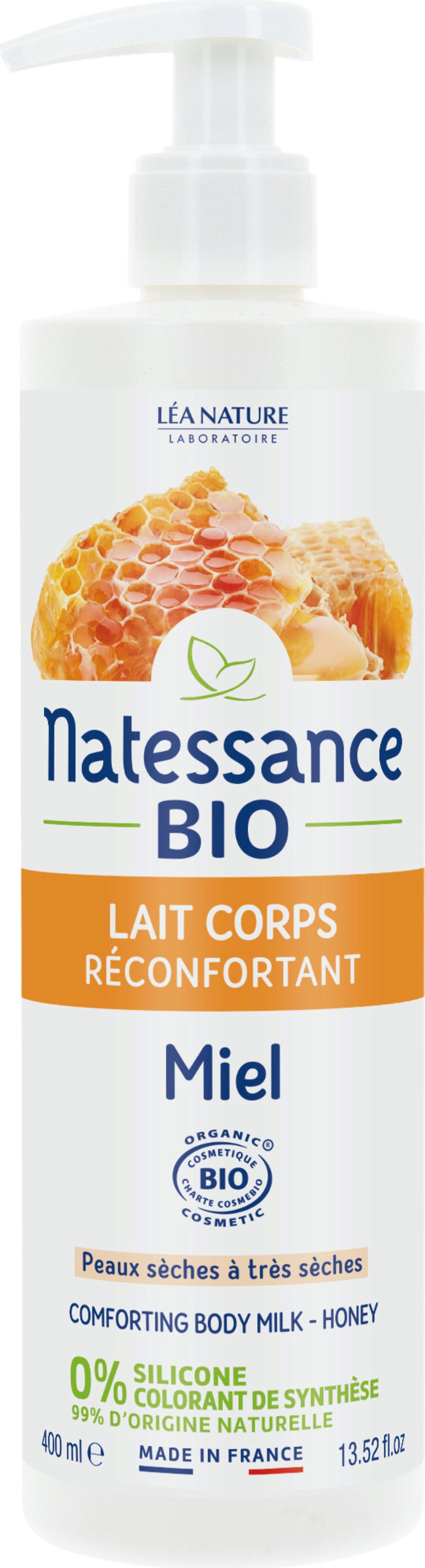Natessance  Körpermilch Honig, 400 ml