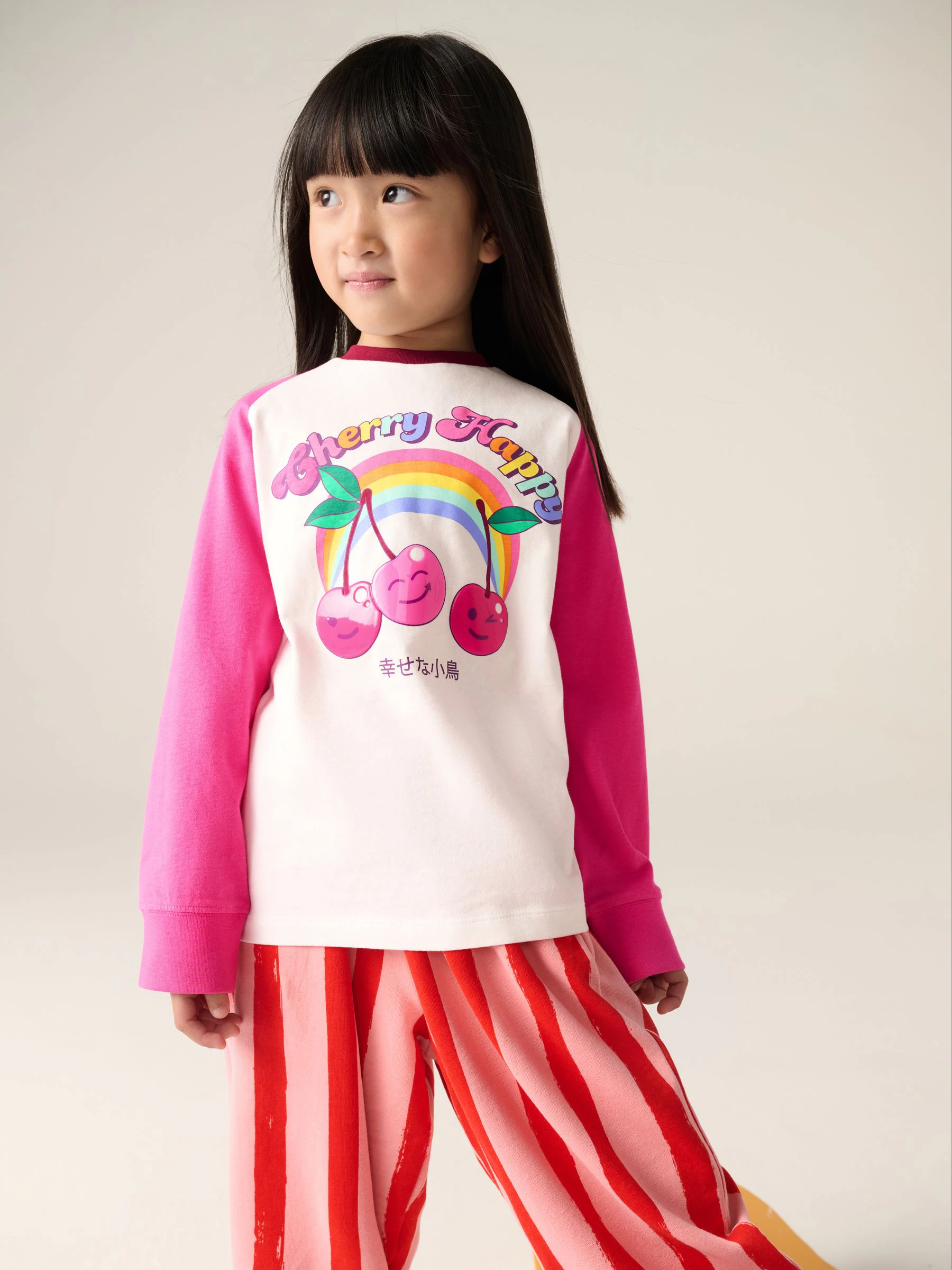 Little Bird by Jools Oliver Regenboog T-shirt met lange mouwen