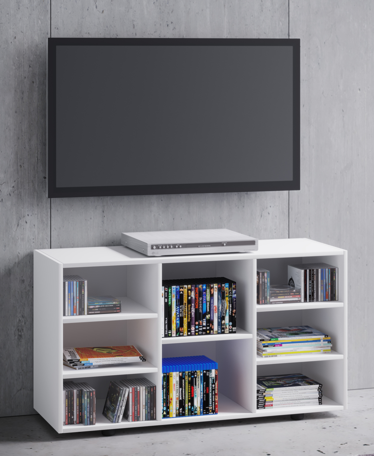 TV-Sideboard Fetino - weiß - 114 cm breit