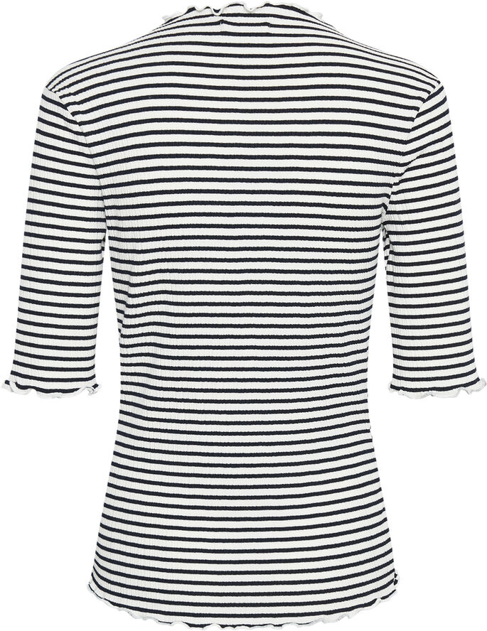 Karen by Simonsen CandaceKB Stripe SS Egret/night sky stripe