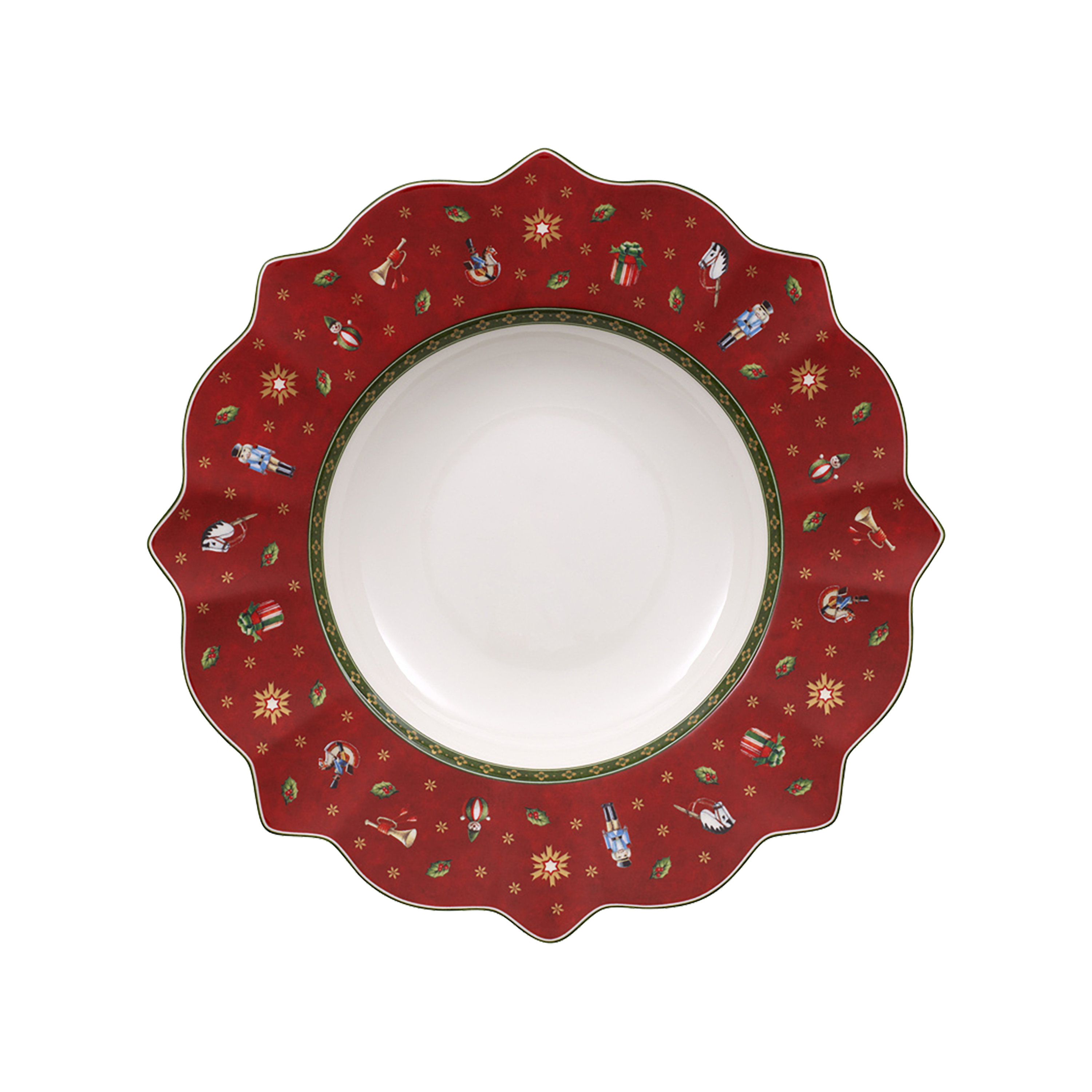 Toy's Delight Soup bowl Red, 10.4'', Premium Porcelain