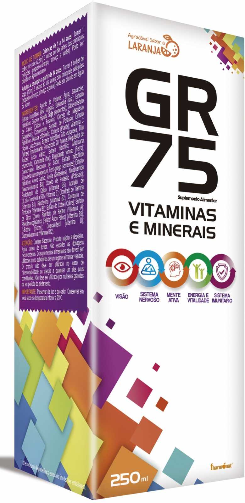 Fharmonat GR75 Vitaminas e Minerais 250 ml