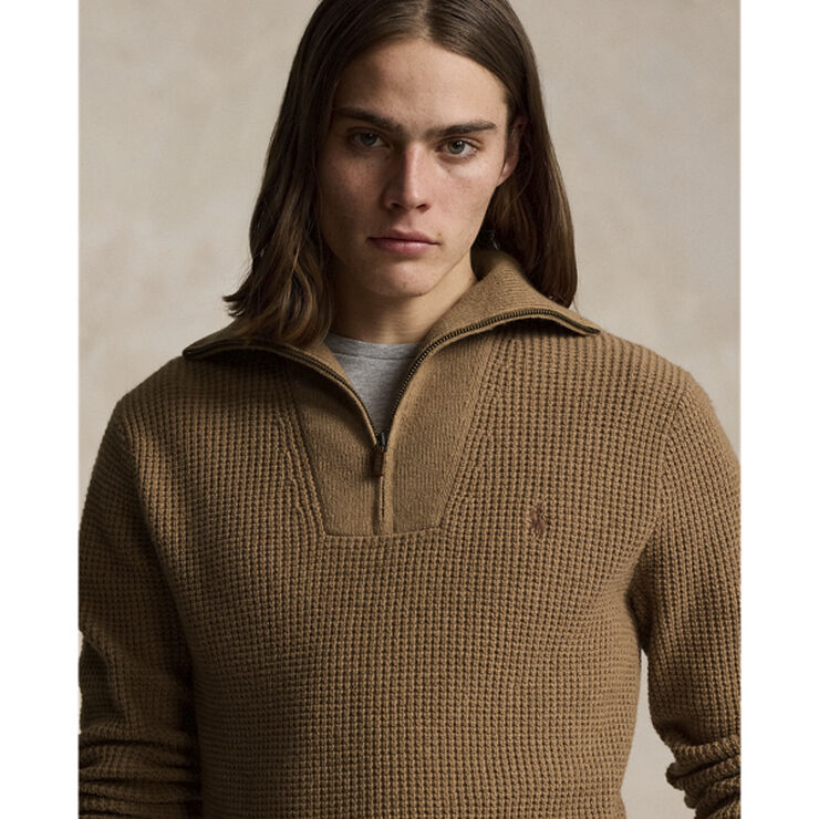 Polo Ralph Lauren COTTON WOOL-LSL-PLO Brown sugar melange